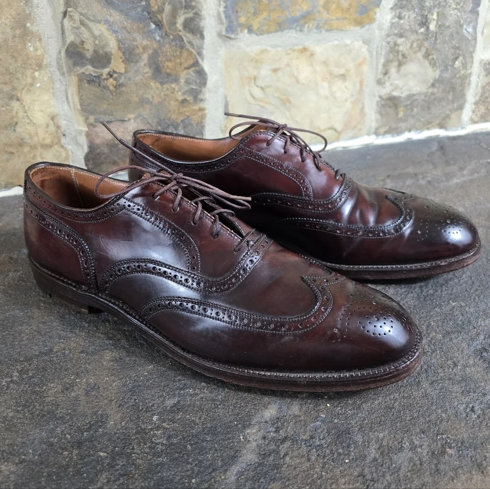 Alden 974 10 AA B Wing Tip Bal Oxford Shell Cordovan Shoes